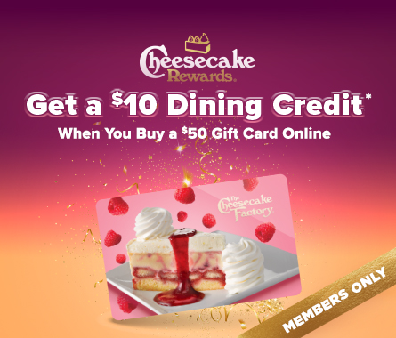 Get a $10 Dining Credit when you buy a $50 gift card online