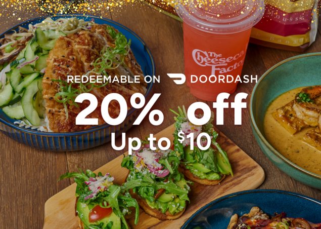 Redeemable on DoorDash. 20% off. Up to $10